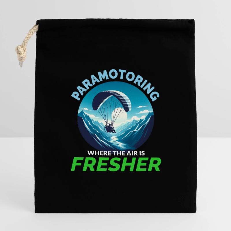 Paramotor Pilot Paramotoring Powered Paraglider Closable cotton gift bag (14x20cm)