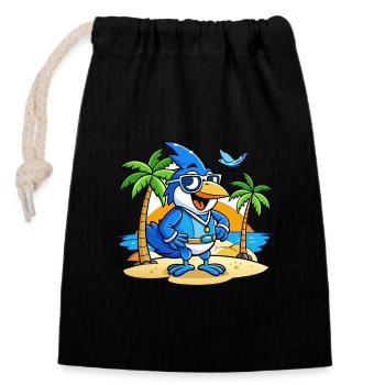Blue Jay Lustige Cartoon Sommer Strand Sonnenbrille - Verschließbarer Geschenkbeutel aus Baumwolle (14x20cm) - Schwarz - Vorne