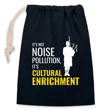 Bagpipe Player Instrument Scottish Scotland Music - Closable cotton gift bag (14x20cm) - navy - Front