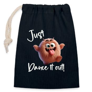 Just dance it out! - Closable cotton gift bag (14x20cm) - navy - Front