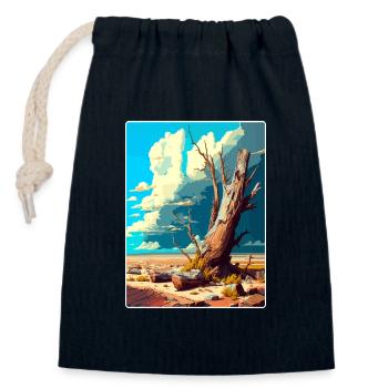 Petrified Forest Nationalpark Arizona Travel Card - Verschließbarer Geschenkbeutel aus Baumwolle (14x20cm) - Navy - Vorne