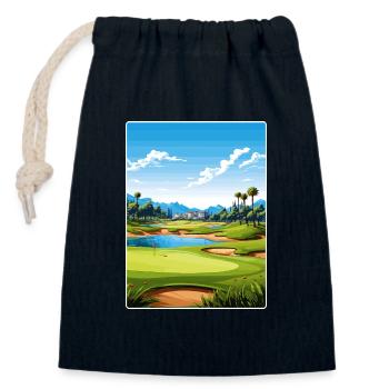 Riviera Country Club Golf Reise Poster Souvenir - Verschließbarer Geschenkbeutel aus Baumwolle (14x20cm) - Navy - Vorne
