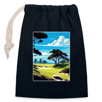 Spyglass Hill Golfplatz Reiseposter Souvenir - Verschließbarer Geschenkbeutel aus Baumwolle (14x20cm) - Navy - Vorne