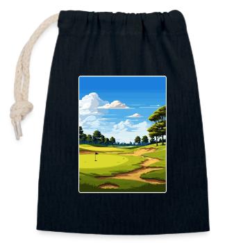 Olympi Fields Golf Club Reiseposter Souvenir - Verschließbarer Geschenkbeutel aus Baumwolle (14x20cm) - Navy - Vorne