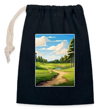 Shadow Creek Golfplatz Reiseposter Souvenir - Verschließbarer Geschenkbeutel aus Baumwolle (14x20cm) - Navy - Vorne