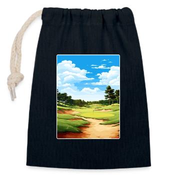 Quali Hollow Golf Club Reiseposter Souvenir WPA - Verschließbarer Geschenkbeutel aus Baumwolle (14x20cm) - Navy - Vorne