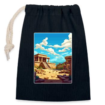 Knossos Palast Griechenland Reiseposter Souvenir WPA - Verschließbarer Geschenkbeutel aus Baumwolle (14x20cm) - Navy - Vorne