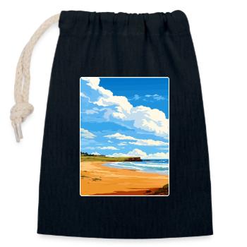 Constantine Bay Cornwall England Reiseposter WPA - Verschließbarer Geschenkbeutel aus Baumwolle (14x20cm) - Navy - Vorne
