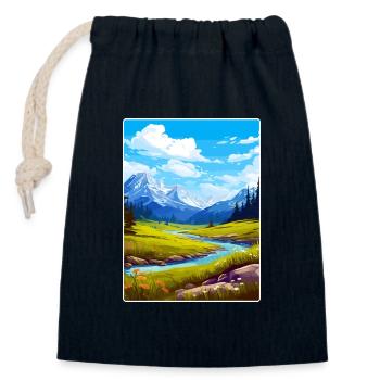 Glacier County Montana Reiseposter Souvenir WPA - Verschließbarer Geschenkbeutel aus Baumwolle (14x20cm) - Navy - Vorne
