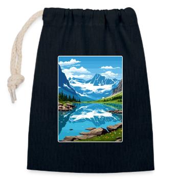 Gletscher-Nationalpark Reiseposter Souvenir WPA - Verschließbarer Geschenkbeutel aus Baumwolle (14x20cm) - Navy - Vorne