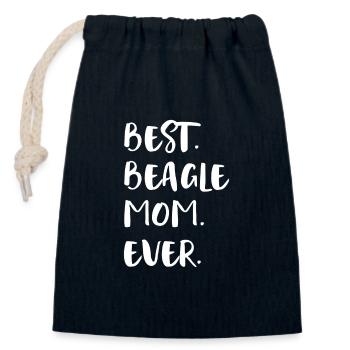 Beagle - Verschließbarer Geschenkbeutel aus Baumwolle (14x20cm) - Navy - Vorne