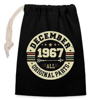 Légendes Anniversaire Décembre 1967 Naissance Cadeau - Sac cadeau en coton avec cordon (14 x 20 cm) - noir - Devant