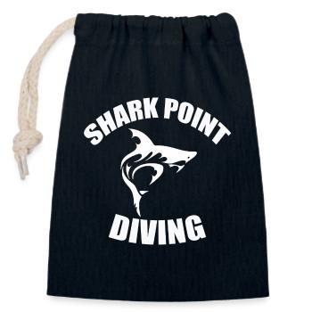 SHARK POINT DIVING - Closable cotton gift bag (14x20cm) - navy - Front