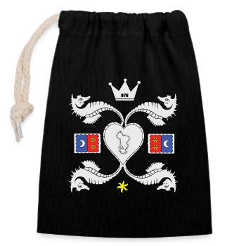T SHIRT 976 MAYOTTE - Closable cotton gift bag (14x20cm) - black - Front
