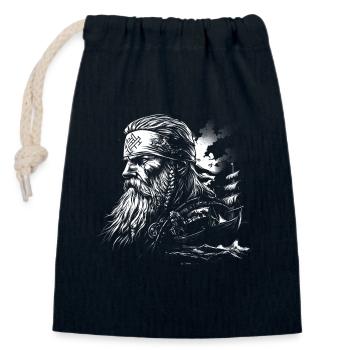 Wikinger Skandinavien Seefahrer - Verschließbarer Geschenkbeutel aus Baumwolle (14x20cm) - Navy - Vorne