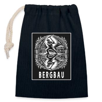 Harte Arbeit im Bergbau - Verschließbarer Geschenkbeutel aus Baumwolle (14x20cm) - Navy - Vorne