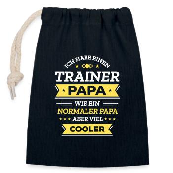 COOLER TRAINER PAPA VATERTAG GEBURTSTAG - Verschließbarer Geschenkbeutel aus Baumwolle (14x20cm) - Navy - Vorne