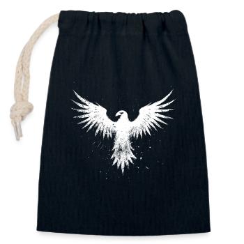 Weisser Phoenix - Verschließbarer Geschenkbeutel aus Baumwolle (14x20cm) - Navy - Vorne