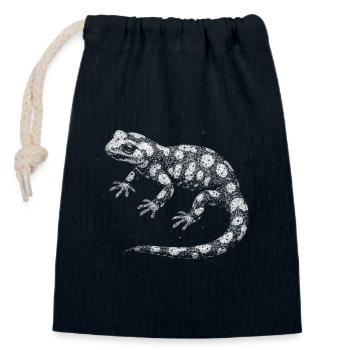 Feuersalamander - Verschließbarer Geschenkbeutel aus Baumwolle (14x20cm) - Navy - Vorne