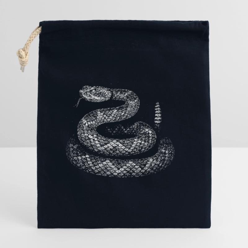 Snake Closable cotton gift bag (14x20cm)