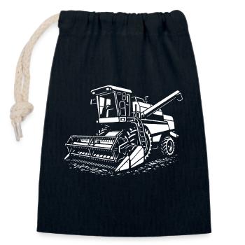 Pure harvesting power - Closable cotton gift bag (14x20cm) - navy - Front