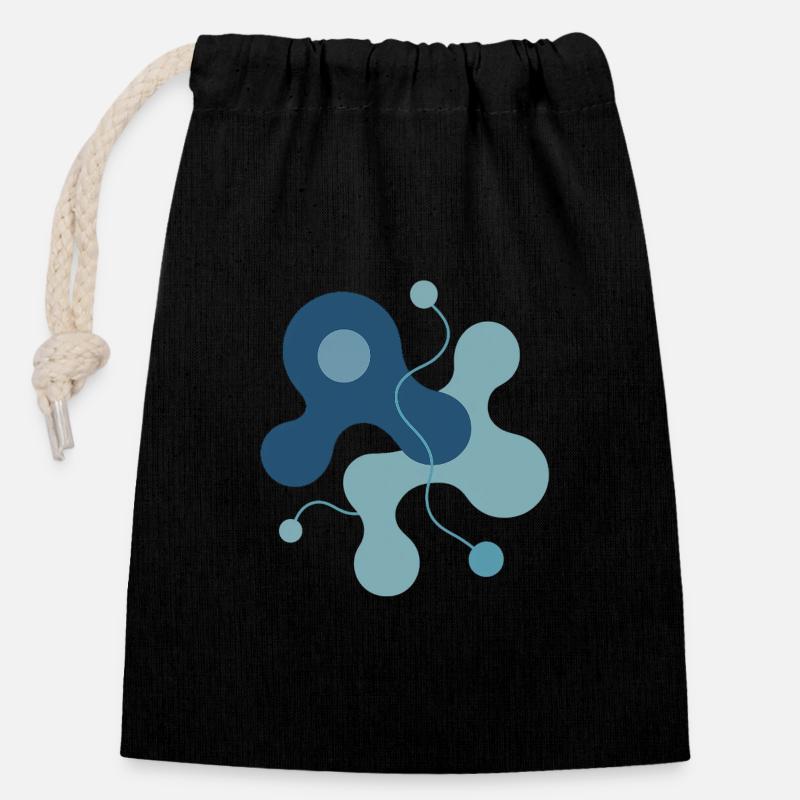 La complexité organique – la forme du vivant - Sac cadeau en coton avec cordon (14 x 20 cm) - noir