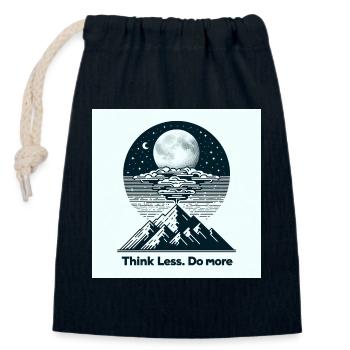 Action Mode - Closable cotton gift bag (14x20cm) - navy - Front