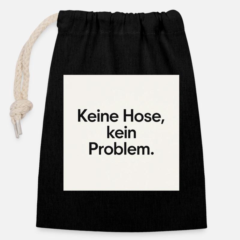 JensJensen - Closable cotton gift bag (14x20cm) - black