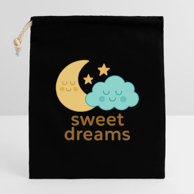 Conception d’oreiller céleste de nuit Sac cadeau en coton avec cordon (14 x 20 cm)