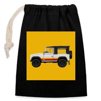Vintage Off-Road SUV Design Defender - Verschließbarer Geschenkbeutel aus Baumwolle (14x20cm) - Schwarz - Vorne