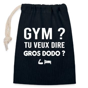 T-Shirt Humor GYM Big Dodo - Verschließbarer Geschenkbeutel aus Baumwolle (14x20cm) - Navy - Vorne