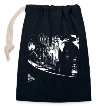 Gotische Kathedralen und der mysteriöse Doktor Plague - Verschließbarer Geschenkbeutel aus Baumwolle (14x20cm) - Navy - Vorne