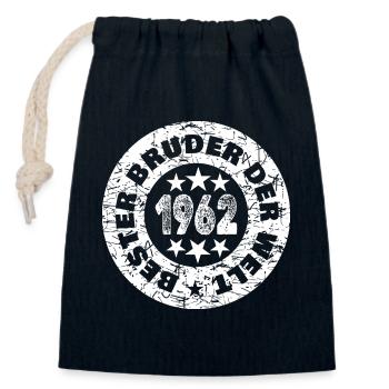 Frères et sœurs 1962 - Sac cadeau en coton avec cordon (14 x 20 cm) - bleu marine - Devant