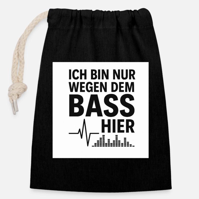 0A809AD4-E7DF-4CF1-9575-0EAF255C91D6 - Verschließbarer Geschenkbeutel aus Baumwolle (14x20cm) - Schwarz