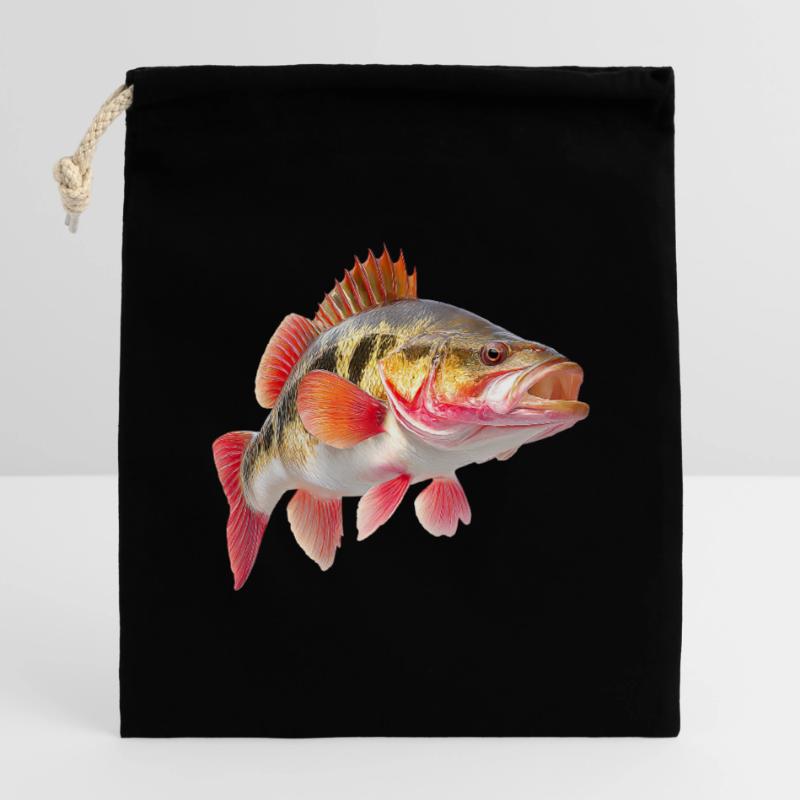 Explosion de couleurs de perche lumineuse Sac cadeau en coton avec cordon (14 x 20 cm)