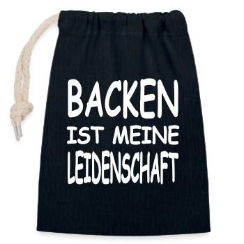 Backen - Verschließbarer Geschenkbeutel aus Baumwolle (14x20cm) - Navy - Vorne