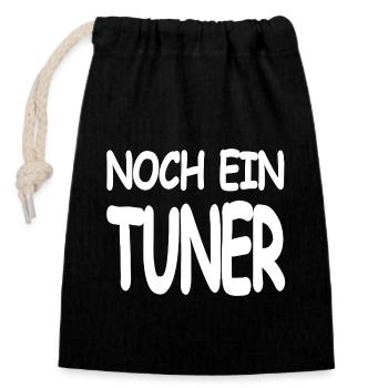 Tuner - Verschließbarer Geschenkbeutel aus Baumwolle (14x20cm) - Schwarz - Vorne