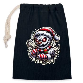 Killer Snowman – Eisige Rache - Verschließbarer Geschenkbeutel aus Baumwolle (14x20cm) - Navy - Vorne