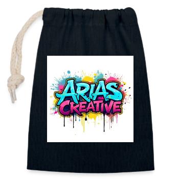 Aris Creative Graffiti-Logo - Verschließbarer Geschenkbeutel aus Baumwolle (14x20cm) - Navy - Vorne