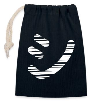 Japanischer Text 'シ' (Shi)- Pinsel - Verschließbarer Geschenkbeutel aus Baumwolle (14x20cm) - Navy - Vorne