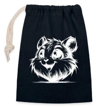 Lustiges Hamsterlächeln Nager voller Lebensfreude - Verschließbarer Geschenkbeutel aus Baumwolle (14x20cm) - Navy - Vorne