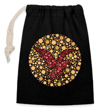 Test de couleur Adler - Sac cadeau en coton avec cordon (14 x 20 cm) - noir - Devant