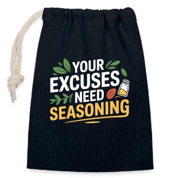 Guide de motivation pour les nutritionnistes professionnels - Sac cadeau en coton avec cordon (14 x 20 cm) - bleu marine - Devant