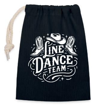 Line Dance Team Western Boots - Closable cotton gift bag (14x20cm) - navy - Front