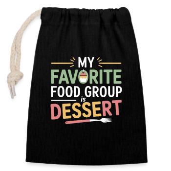 Diététicien diplômé en nutrition équilibrée - Sac cadeau en coton avec cordon (14 x 20 cm) - noir - Devant