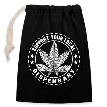 Funny Stoner Outfits - Closable cotton gift bag (14x20cm) - black - Front