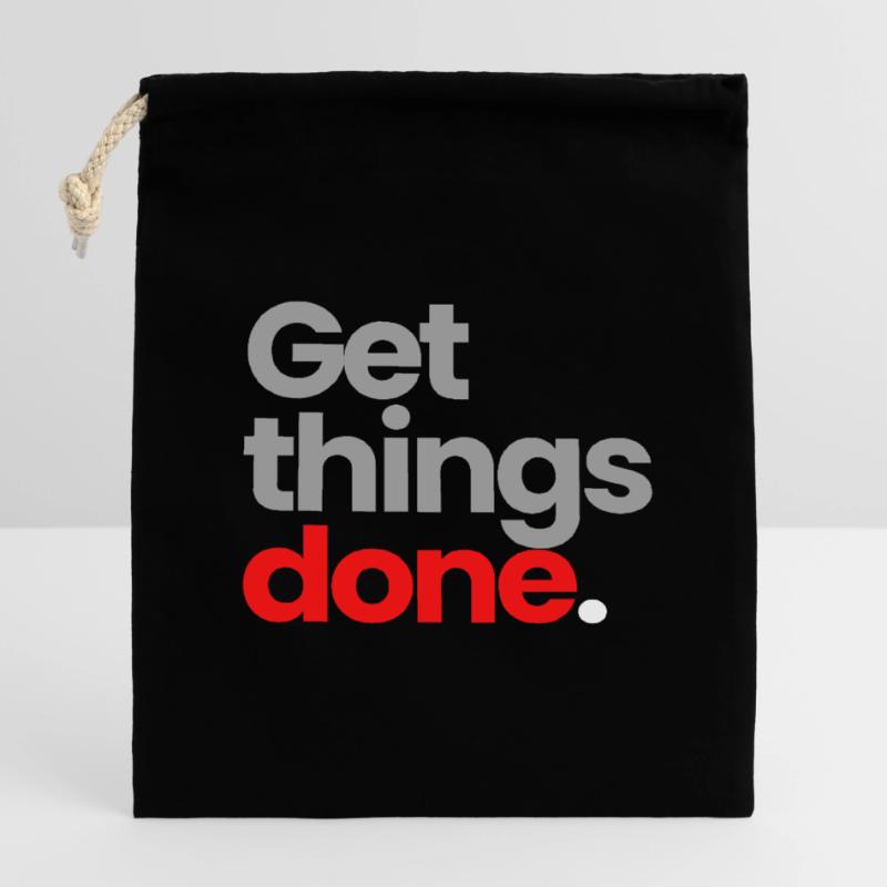 Get Things Done Closable cotton gift bag (14x20cm)