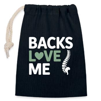 Licensed DC Clinical Spinal Adjustment Expert  - Closable cotton gift bag (14x20cm) - navy - Front