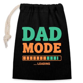 Mode papa en charge pour les futurs pères fiers - Sac cadeau en coton avec cordon (14 x 20 cm) - noir - Devant