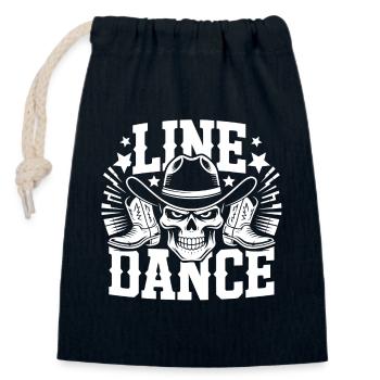 Western de la danse en ligne - Sac cadeau en coton avec cordon (14 x 20 cm) - bleu marine - Devant